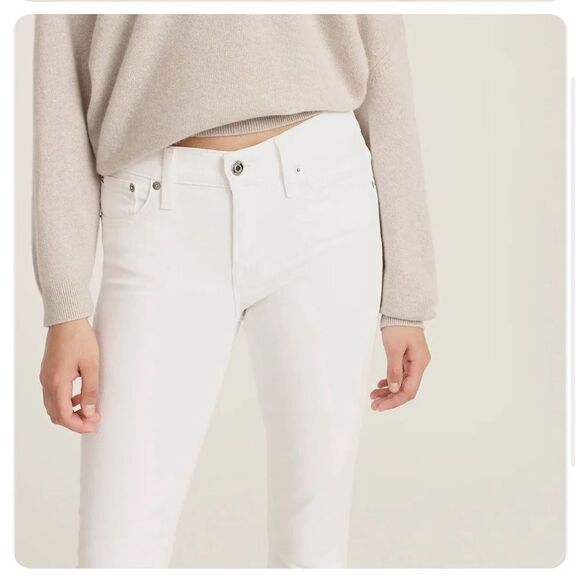 J. Crew 8” toothpick ankle Jean in white denim. Size 28. - Picture 2 of 13